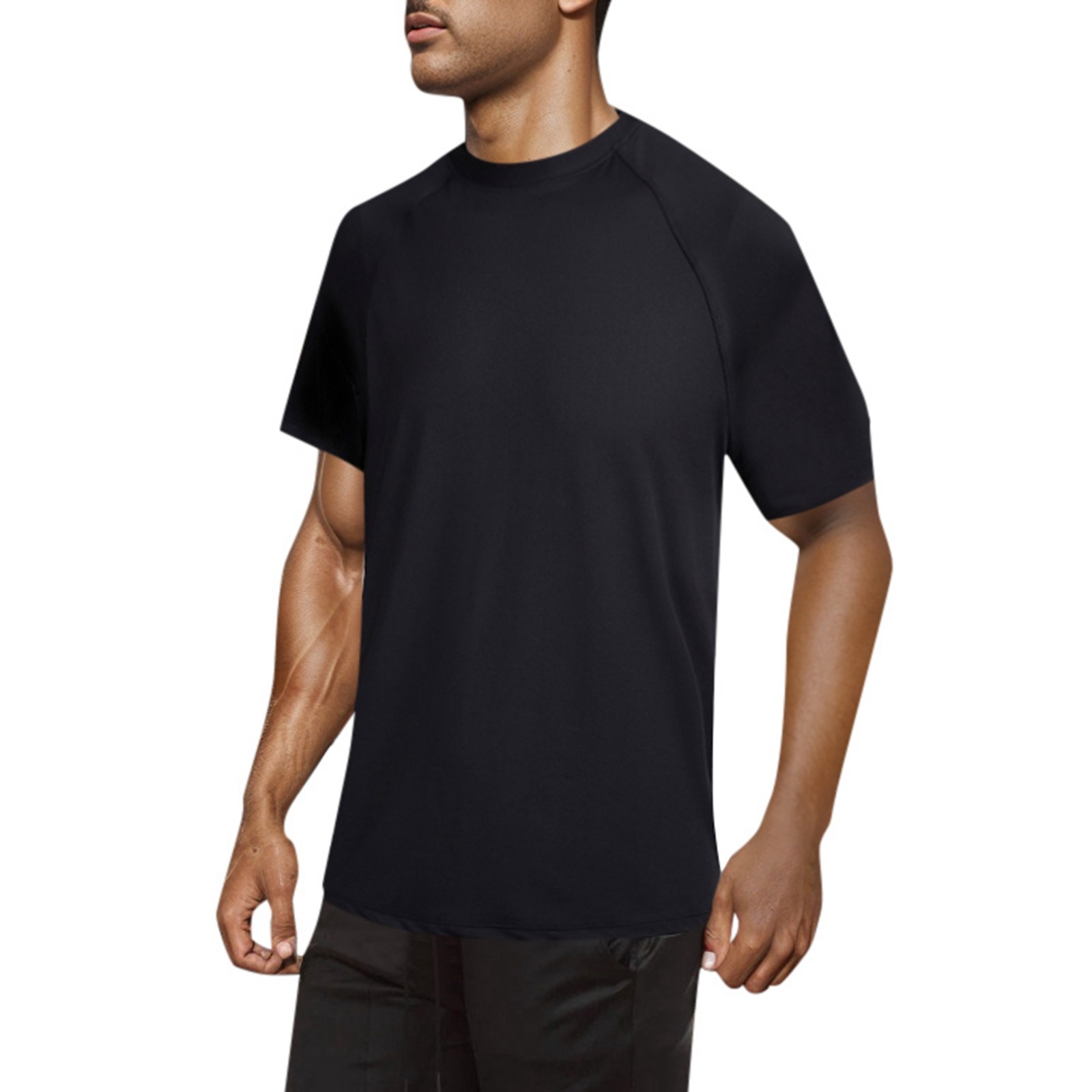thumbnail image 5 of Camiseta de manga corta para hombre con protección solar UPF 50+ - Camiseta rash guard para surf/senderismo/entrenamiento, protección solar de secado rápido, 5 of 5
